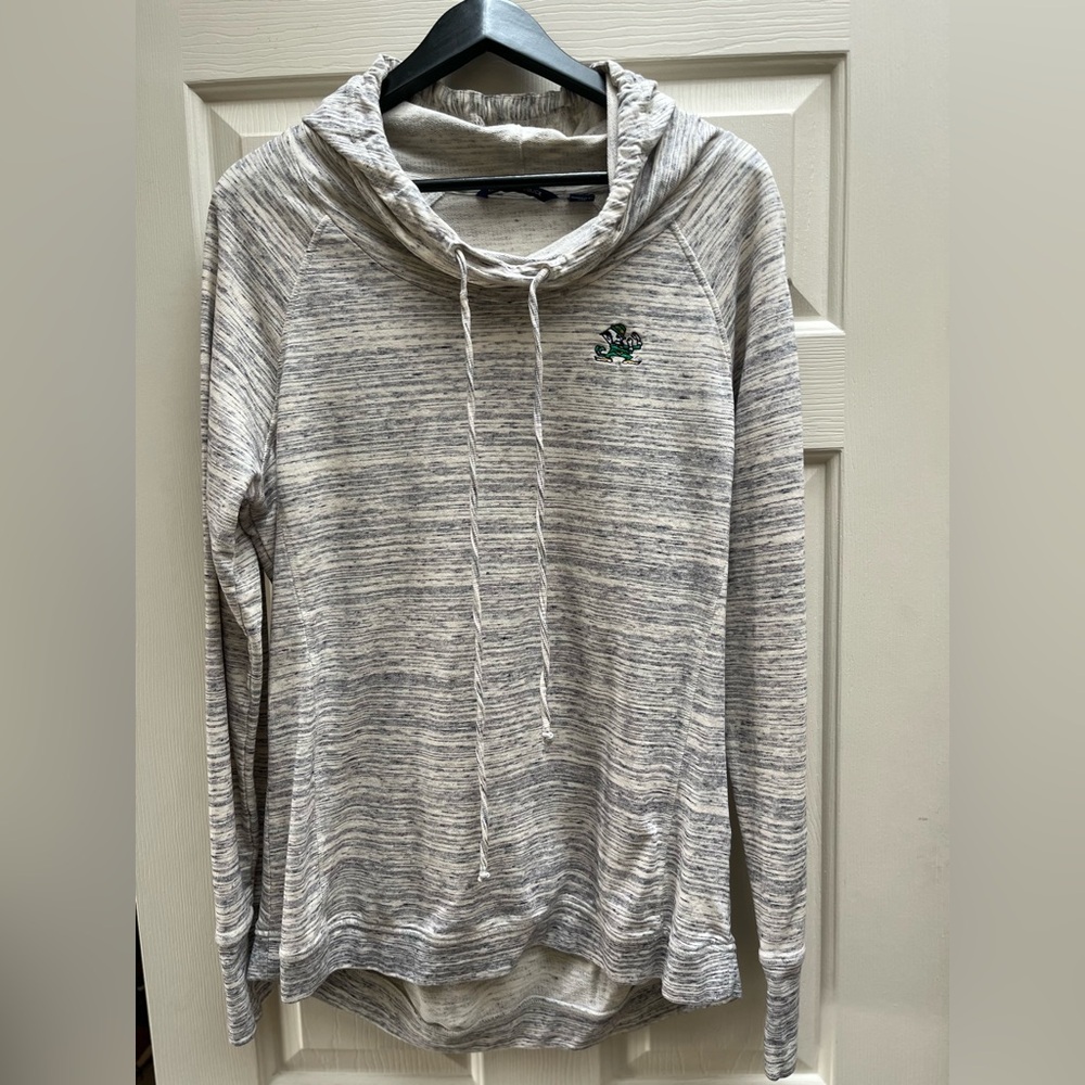 Cutter & Buck Women's Heathered Gray Notre Dame Hoodie